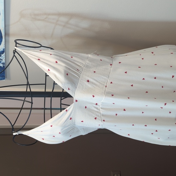 Cream midi sundress with red ♥️ - Picture 2 of 8